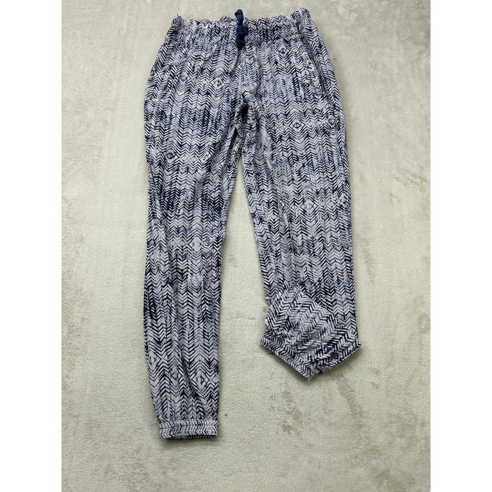 Chevron Print Navy & White Jogger Pants